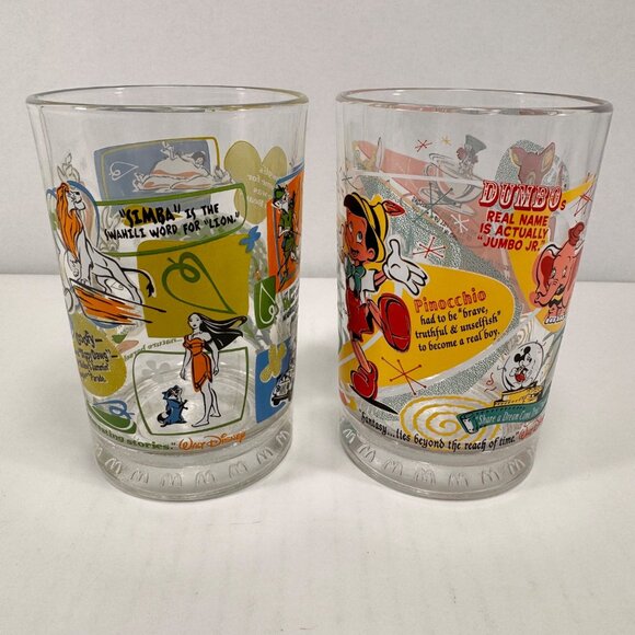 2 Vintage McDonalds Walt Disney World 100 Years Of Magic Cups Goofy Dumbo - Picture 2 of 6